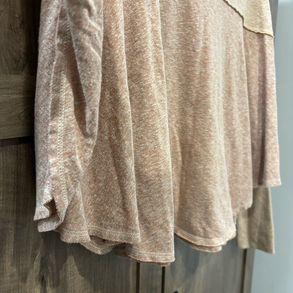 Free People XS Cloud Nine Slouchy Oversized Long Sleeve Top Sunset Haze Pink - Picture 9 of 11